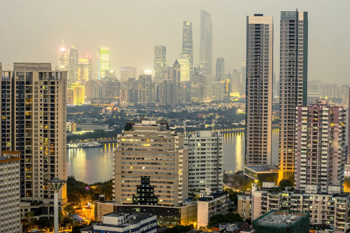 guangzhou-china-jan-7-2015-guangzhou-cbd-view-twil